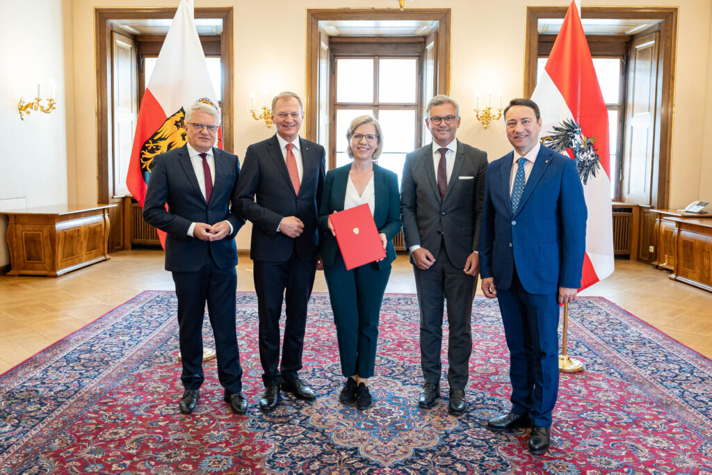 Unterzeichnung 15a-Vereinbarung zwischen Stadt Linz, Land OÖ und Bundesministerium